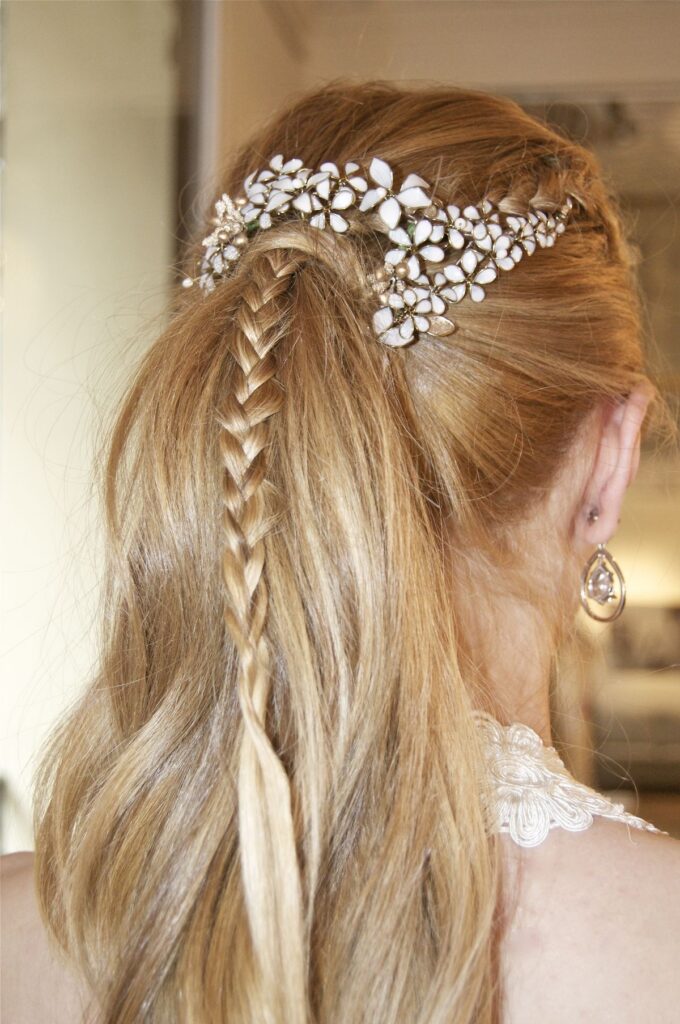 Tocado. Blanco de novia