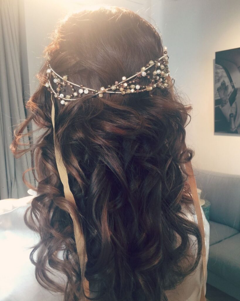 Tocado. Blanco de novia